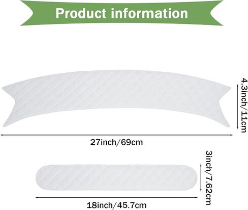 20 Pcs Tummy Liners and Bra Liners Set for Sweat Rash Cotton Under Belly Sweat Liner Under Belly Absorber Pads Band for Women Skin Rash White in Kuwait