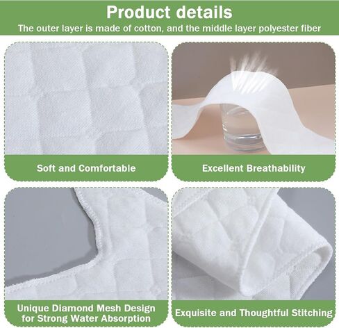20 Pcs Tummy Liners and Bra Liners Set for Sweat Rash Cotton Under Belly Sweat Liner Under Belly Absorber Pads Band for Women Skin Rash White in Kuwait