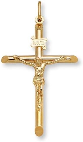 Gold Crucifix Pendant - 14K Gold in Kuwait