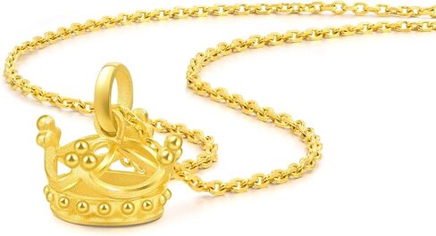CHOW SANG SANG 999.9 24K Gold Essence Princess Crown Pendant for Women 89030P Price-by-Weight 2.62g Gold in Kuwait