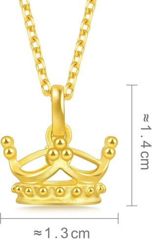 CHOW SANG SANG 999.9 24K Gold Essence Princess Crown Pendant for Women 89030P Price-by-Weight 2.62g Gold in Kuwait