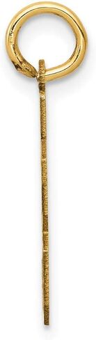 Solid 14k Yellow Gold Small Satin Number 33 Pendant Charm in Kuwait