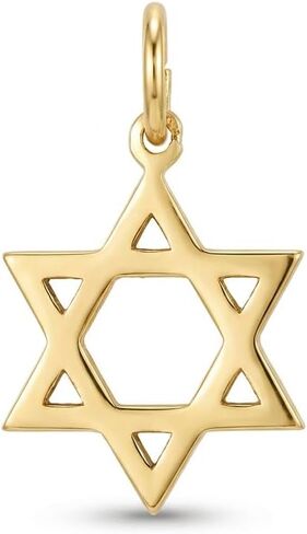 Gelin 10K Solid Gold Star of David Charm Pendant for Women in Kuwait