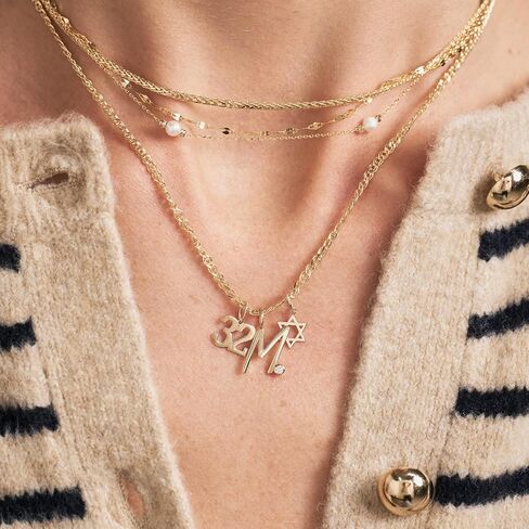 Gelin 10K Solid Gold Star of David Charm Pendant for Women in Kuwait