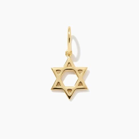 Gelin 10K Solid Gold Star of David Charm Pendant for Women in Kuwait