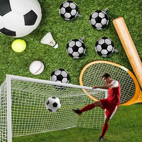 24 حزمة من زخارف كرة القدم الصغيرة لكأس العالم مقاس 2.36 بوصة - هدايا كرة القدم المقاومة للكسر لتزيين شجرة عيد الميلاد، لوازم الحفلات التي تحمل طابع كأس العالم، ديكورات العطلات للمشجعين الرياضيين in Kuwait