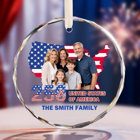 250 Anniversary USA Ornament for Fourth of July Decorations, 3D Metal 1776-2026 Liberty Bell Patriotic Ornaments Independence Day Decorations, 4th of July Gifts for Men Women in Saudi Arabia