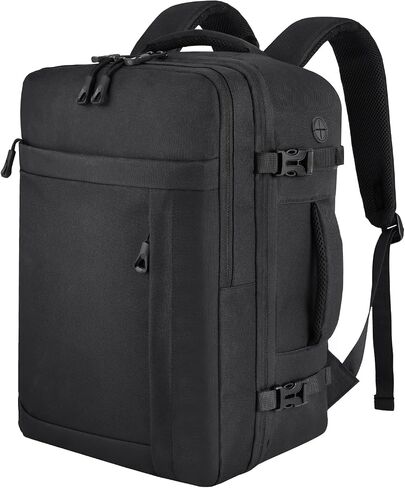 HILOMON Black Travel Backpack for Men Women, TSA Approved Personal Item Size 18x14x8 Under Seat Backpack for Airplanes 15.6inch Laptop 30L Luggage Carry On Bag in Saudi Arabia