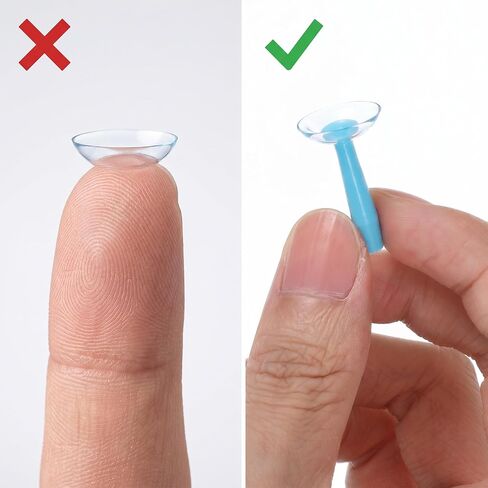 6Pcs Contact Lens Remover Tool Hard Contact Lens Plunger Eye Plungers for Hard Contacts Scleral Lenses Removal Suction Cup Tool (Blue) in Kuwait