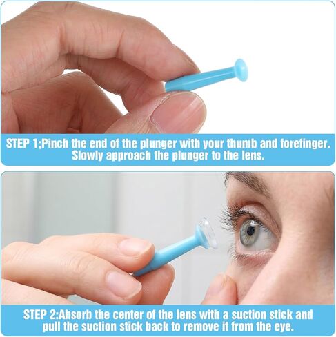 6Pcs Contact Lens Remover Tool Hard Contact Lens Plunger Eye Plungers for Hard Contacts Scleral Lenses Removal Suction Cup Tool (Blue) in Kuwait
