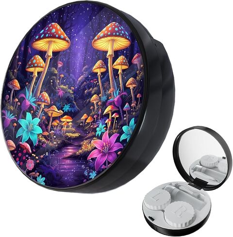 LRITER Contact Lens Case, Travel Contact Case, Cute Contact lens Dispenser with Mirror, Compact and Portable,Engineered for Daily, Travel (Contact Lens Case-Bowknot B) in Saudi Arabia
