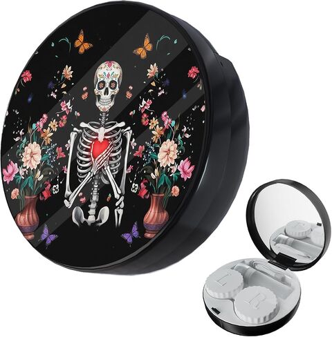 LRITER Contact Lens Case, Travel Contact Case, Cute Contact lens Dispenser with Mirror, Compact and Portable,Engineered for Daily, Travel (Contact Lens Case-Bowknot B) in Saudi Arabia