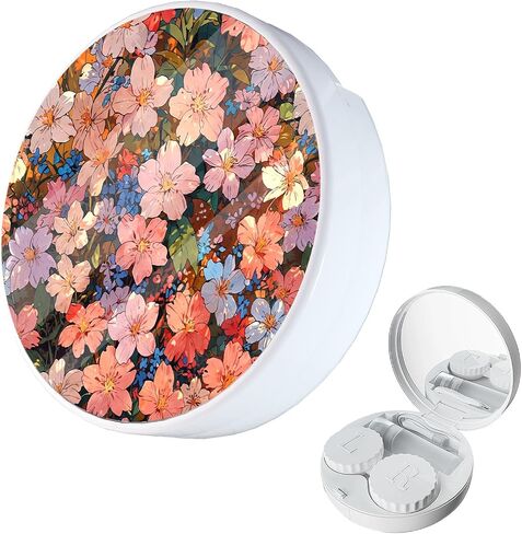 LRITER Contact Lens Case, Travel Contact Case, Cute Contact lens Dispenser with Mirror, Compact and Portable,Engineered for Daily, Travel (Contact Lens Case-Bowknot B) in Saudi Arabia