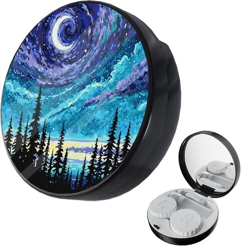 LRITER Contact Lens Case, Travel Contact Case, Cute Contact lens Dispenser with Mirror, Compact and Portable,Engineered for Daily, Travel (Contact Lens Case-Bowknot B) in Saudi Arabia