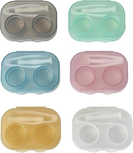 Contact Lens Case, Travel Size Flip Top Cute Contact Lenses Applicator Remover Tool Kit for Daily Outdoor (6 Pack) in Kuwait