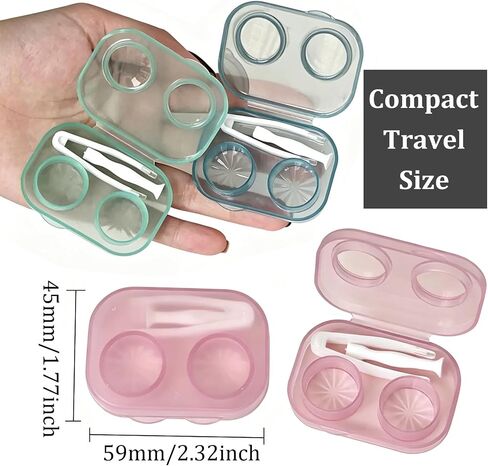 Contact Lens Case, Travel Size Flip Top Cute Contact Lenses Applicator Remover Tool Kit for Daily Outdoor (6 Pack) in Kuwait