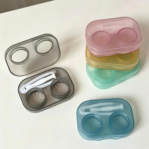 Contact Lens Case, Travel Size Flip Top Cute Contact Lenses Applicator Remover Tool Kit for Daily Outdoor (6 Pack) in Kuwait