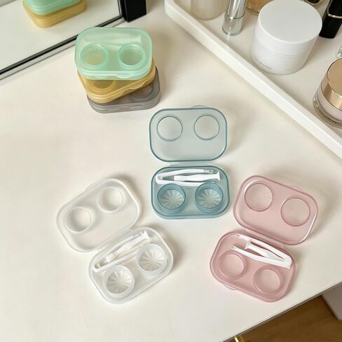 Contact Lens Case, Travel Size Flip Top Cute Contact Lenses Applicator Remover Tool Kit for Daily Outdoor (6 Pack) in Kuwait