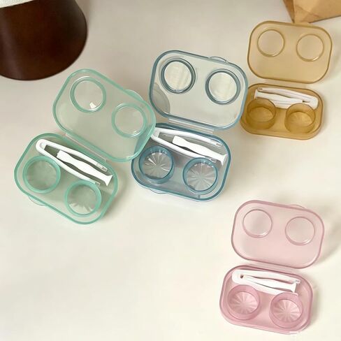 Contact Lens Case, Travel Size Flip Top Cute Contact Lenses Applicator Remover Tool Kit for Daily Outdoor (6 Pack) in Kuwait