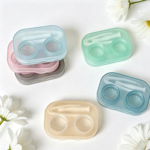 Contact Lens Case, Travel Size Flip Top Cute Contact Lenses Applicator Remover Tool Kit for Daily Outdoor (6 Pack) in Kuwait