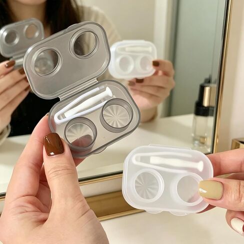 Contact Lens Case, Travel Size Flip Top Cute Contact Lenses Applicator Remover Tool Kit for Daily Outdoor (6 Pack) in Kuwait