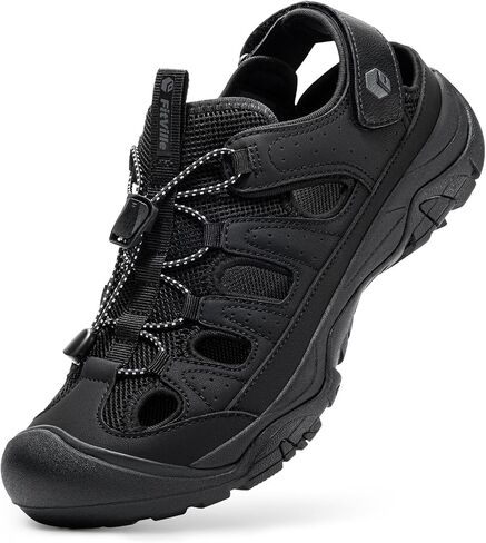 FitVille Wide Mens Sandals, Men’s Orthopedic Shoes Closed Toe Trekking Hiking Sport Sandals with Adjustable Straps, with Arch Support for Plantar Fasciitis, Flat Feet in Saudi Arabia