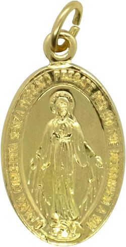 Ten Pack of Miraculous Medal Pendants | Gold-Tone Pressed Aluminum | Great Catholic Gift for First Holy Communion and Confirmation | Add to DIY Chaplet or Wear on Chain in Kuwait