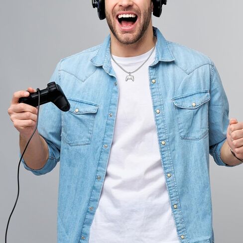 Gamer Gifts for Teen Boy Game Controller Necklace for Boy Men Birthday Christmas Graduation Stuff Gaming Jewelry in Saudi Arabia
