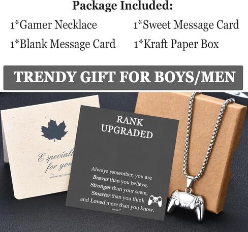 Gamer Gifts for Teen Boy Game Controller Necklace for Boy Men Birthday Christmas Graduation Stuff Gaming Jewelry in Saudi Arabia