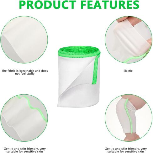 Wet Wraps Bandages for Eczema 2.36" X 1.97 yd Elastic Arm and Leg Sleeves Tubular Support Bandage for Itch Relief (Green) in Kuwait
