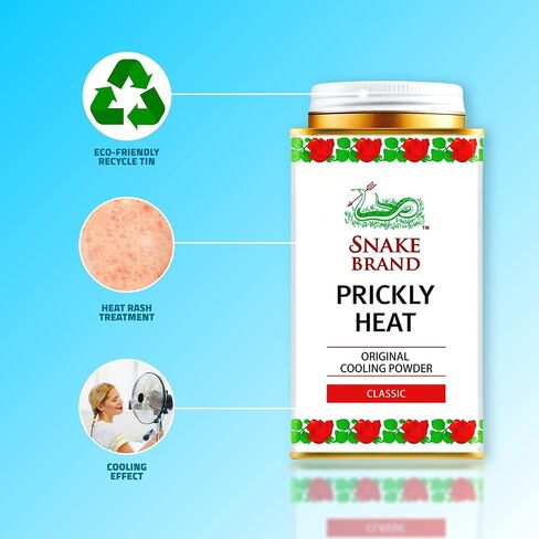 Snake Brand Prickly Heat Cooling Powder, 5.29 Oz (Pack of 2) in Kuwait
