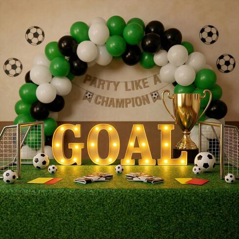 Goal Letter Sign LED Lights Battery Powered, 2026 World Soccer Decorations, Light Up Table Decor Hanging Cup Party Decorations Indoor Outdoor in Saudi Arabia