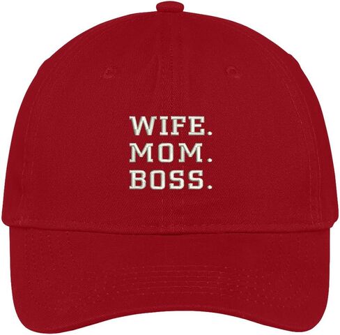 Trendy Apparel Shop Wife Mom Boss Embroidered Cap Premium Cotton Dad Hat in Kuwait