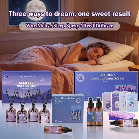 SCENTORINI Sleep Spray, 10.14 oz Calming Lavender Spray for Sleep, Lavender Essential Oil, 4 Pack Relaxing Aromatherapy Pillow Mist for Bedding Fabric, Room Spray Air Freshener in Saudi Arabia