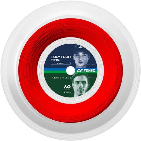 Yonex Unisex's Poly Tour Fire 200M String Reel-1,2 mm, Red/Red, 1.2 mm/200 m in Saudi Arabia