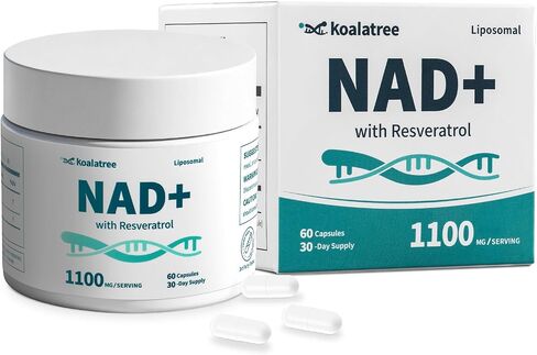 NAD Liposomal NAD+ Supplement 1100mg NAD Plus with Trans-Resveratrol - Support Cellular Health, Skin, Energy & Anti Aging for Women and Men - 30 Servings in Kuwait