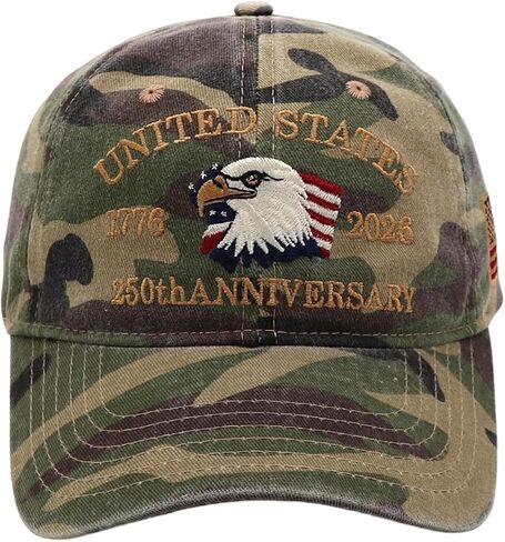 250th Anniversary USA Hat, 1776-2026 250 Anniversary USA Hat Adjustable Patriotic Baseball Cap for Men Women in Saudi Arabia