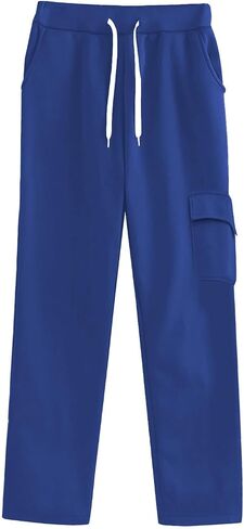 Womens Straight Leg Sweatpants 2026 Baggy Casual Wide Leg Sweat Pant Fleece Lined Athletic Workout Lounge Pants in Saudi Arabia