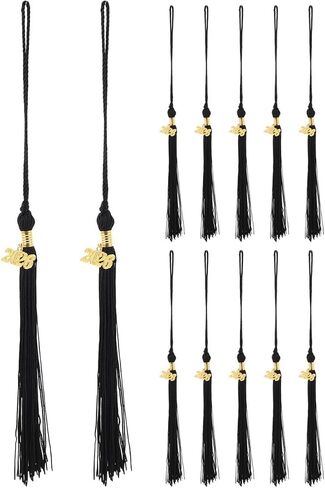 12 Pcs Black 2026 Graduation Tassel: Graduation Cap Tassels for Students - Class of 2026 Souvenirs Seniors Graduate for DIY Crafts (15.35 Inch) in Kuwait