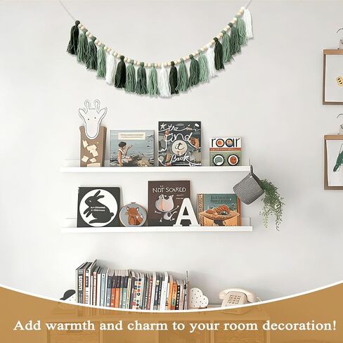 Green Classroom Decor Tassel Garland, Boho Wall Decor for Classroom Bulletin Board Decorations,Teacher Must Be Have, Nursery Tassel Banner, Kids Room, Baby Shower, Summer Party in Kuwait