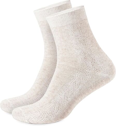 Thin Breathable Organic Linen Socks for Women, Pack of 3 (Medium) in Kuwait