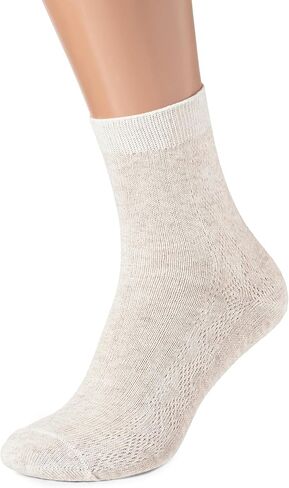 Thin Breathable Organic Linen Socks for Women, Pack of 3 (Medium) in Kuwait