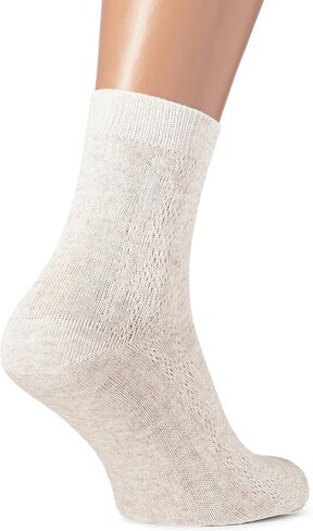 Thin Breathable Organic Linen Socks for Women, Pack of 3 (Medium) in Kuwait