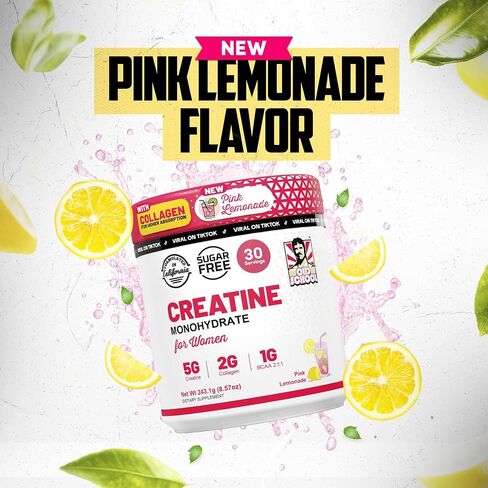 Old School Labs Creatine for Women–Post-Workout Supplement with 5000mg Creatine Monohydrate Powder, 2000mg Collagen & BCAA 2:1:1 for Strength Support & Recovery– Pink Lemonade - 8.57 Ounce (Pack of 1) in Saudi Arabia