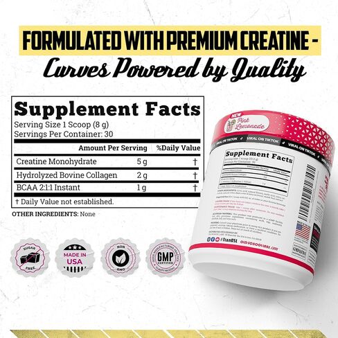 Old School Labs Creatine for Women–Post-Workout Supplement with 5000mg Creatine Monohydrate Powder, 2000mg Collagen & BCAA 2:1:1 for Strength Support & Recovery– Pink Lemonade - 8.57 Ounce (Pack of 1) in Saudi Arabia