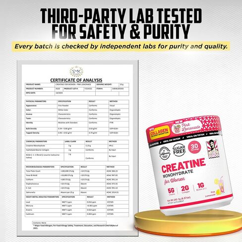 Old School Labs Creatine for Women–Post-Workout Supplement with 5000mg Creatine Monohydrate Powder, 2000mg Collagen & BCAA 2:1:1 for Strength Support & Recovery– Pink Lemonade - 8.57 Ounce (Pack of 1) in Saudi Arabia