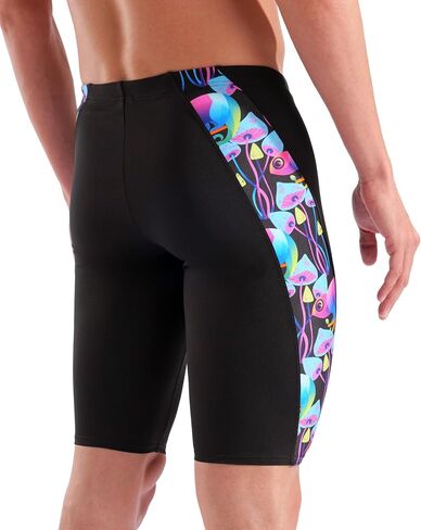 ARENA Performance Men's Multi Chameleons Swim Jammer MaxLife Athletic Practice Knee-Length Swimsuit Short Competitive Training Bathing Suit, Black/Multi Black, US Size 28 in Kuwait