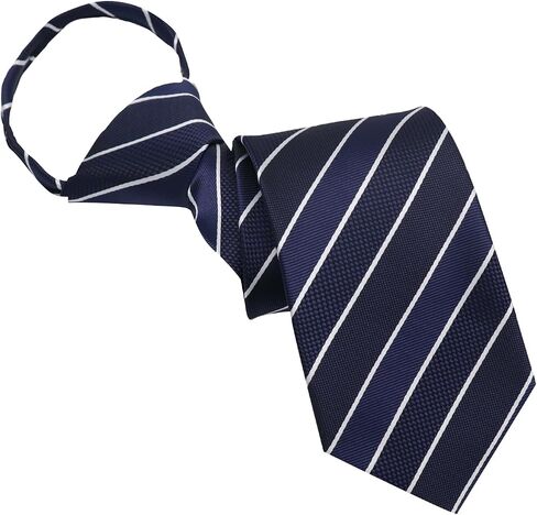 Zipper Ties for Men, Pre-tied Adjustable Mens Tie Striped Men's Neck Ties for Suit Business Wedding Daily in Kuwait