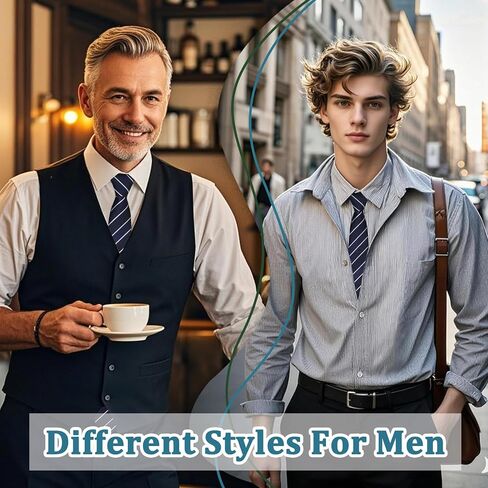 Zipper Ties for Men, Pre-tied Adjustable Mens Tie Striped Men's Neck Ties for Suit Business Wedding Daily in Kuwait