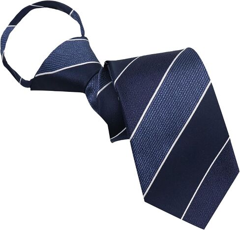 Zipper Ties for Men, Pre-tied Adjustable Mens Tie Striped Men's Neck Ties for Suit Business Wedding Daily in Kuwait